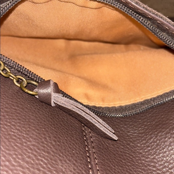 The Sak Lucia Brown Leather Crossbody Bag With Zipper - Picture 11 of 14